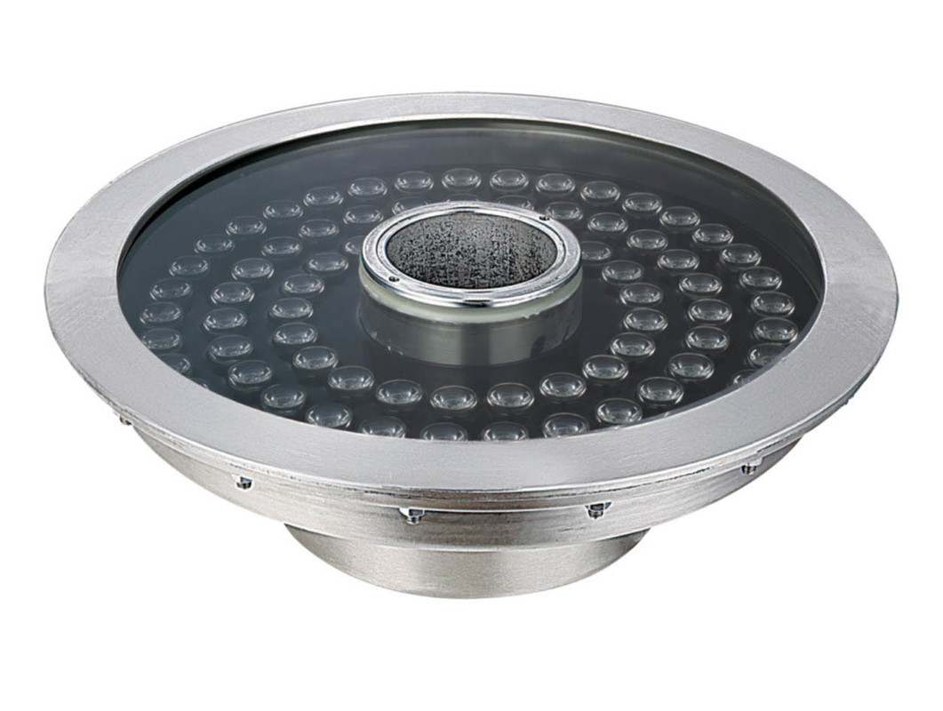 हाई पावर एलईडी फव्वारा लाइट्स 60W फिक्स्चर विथ बिग हाउसिंग 380mm व्यास वाटरप्रूफ IP68